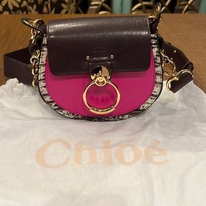 Chloe Lizard Embossed Tess Crossbody. Like new. Worn twice.